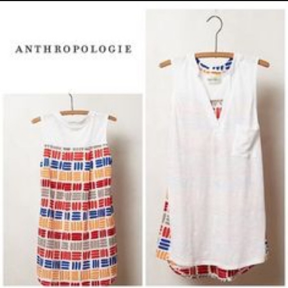 Porridge Anthropologie Sleeveless Mix Media Boho Top